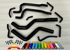 Kit de manguera de radiador y calentador de silicona Mitsubishi Eclipse Spyder GST/GSX 95-99 NEGRO