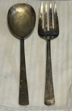 Vintage WM Rogers Mfg Co Original Rogers Serving Spoon And Fork Silverplated