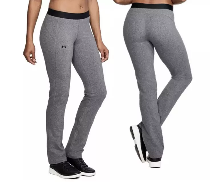 Women's Under Armour Straight Leg Pants Grey 1314510-019 Brand NEW