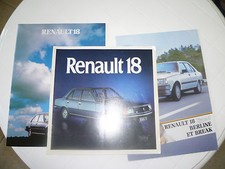lot de 3 catalogues commerciaux RENAULT 18 