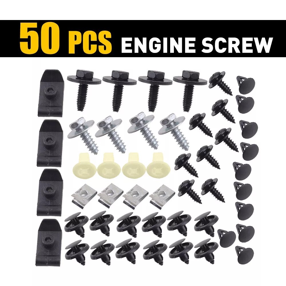 50pcs Engine Under Cover Clips Underbody Mudguard Shield Screws for Toyota Lexus