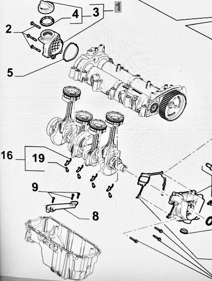 KIT PERNI E BOCCOLE SCATOLA FILTRO ARIA BOX CASSA COPRI MOTORE FIAT 1.3 MJET - Immagine 3 di 4