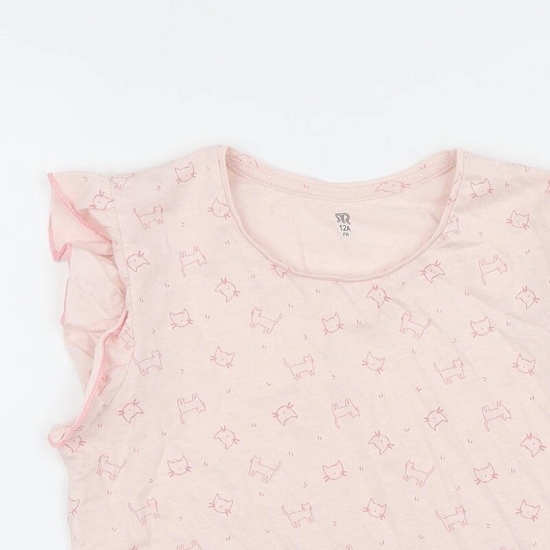 La Redoute Girls Pink Cotton blend T-Shirt Size 12 Years - Image 3 of 4