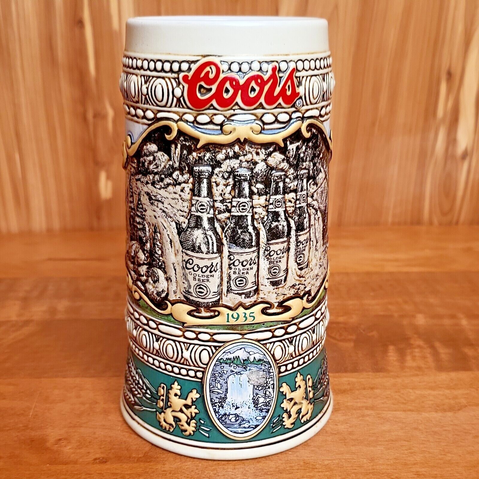 Coors Beer Stein 1990 Edition 1935 Print Advertisement Made in Brazil