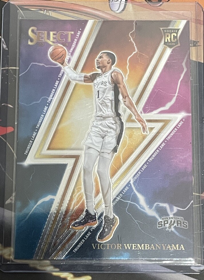 2023-24 Panini Select NBA Victor Wembanyama Thunder Lane SP Rookie RC Spurs #5