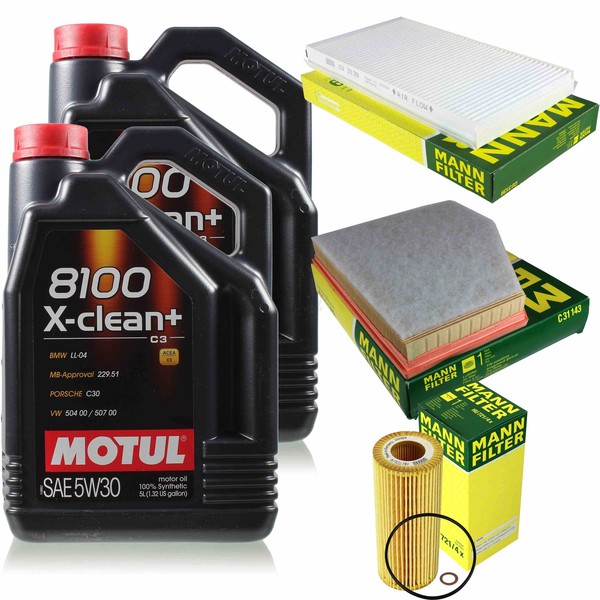 Motul 9L 5W-30 MotoröL+Mann-Filter FüR Bmw 6Er Cabriolet E64 635D E60 535D E61-image