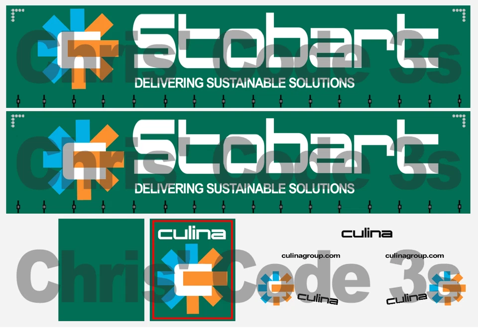 Code 3 Adhesive Vinyl Trailer Decal - Stobart Culina - 1/50 1/76 1/148 1/87 1/64