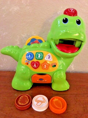 VTech Chomp and Count Dino 3 coins Teaches Shapes Numbers Colors