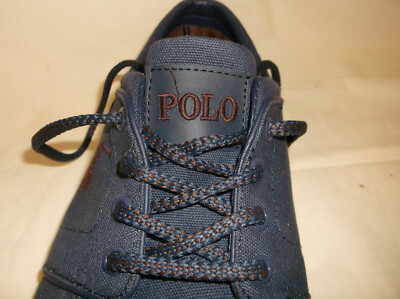 Polo Ralph Lauren Mens Faxon Low Canvas Upper Shoes Sneaker  Navy Blue 13 Polo Ralph Lauren Faxon Low Blue Size 13D Men main image 3
