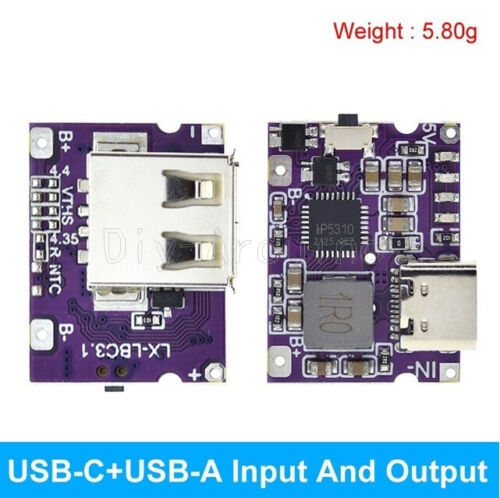 3.1A 5V Type-C USB Boost Converter Step-Up Power Module IP5310 Mobile Power Bank - Afbeelding 1 van 8