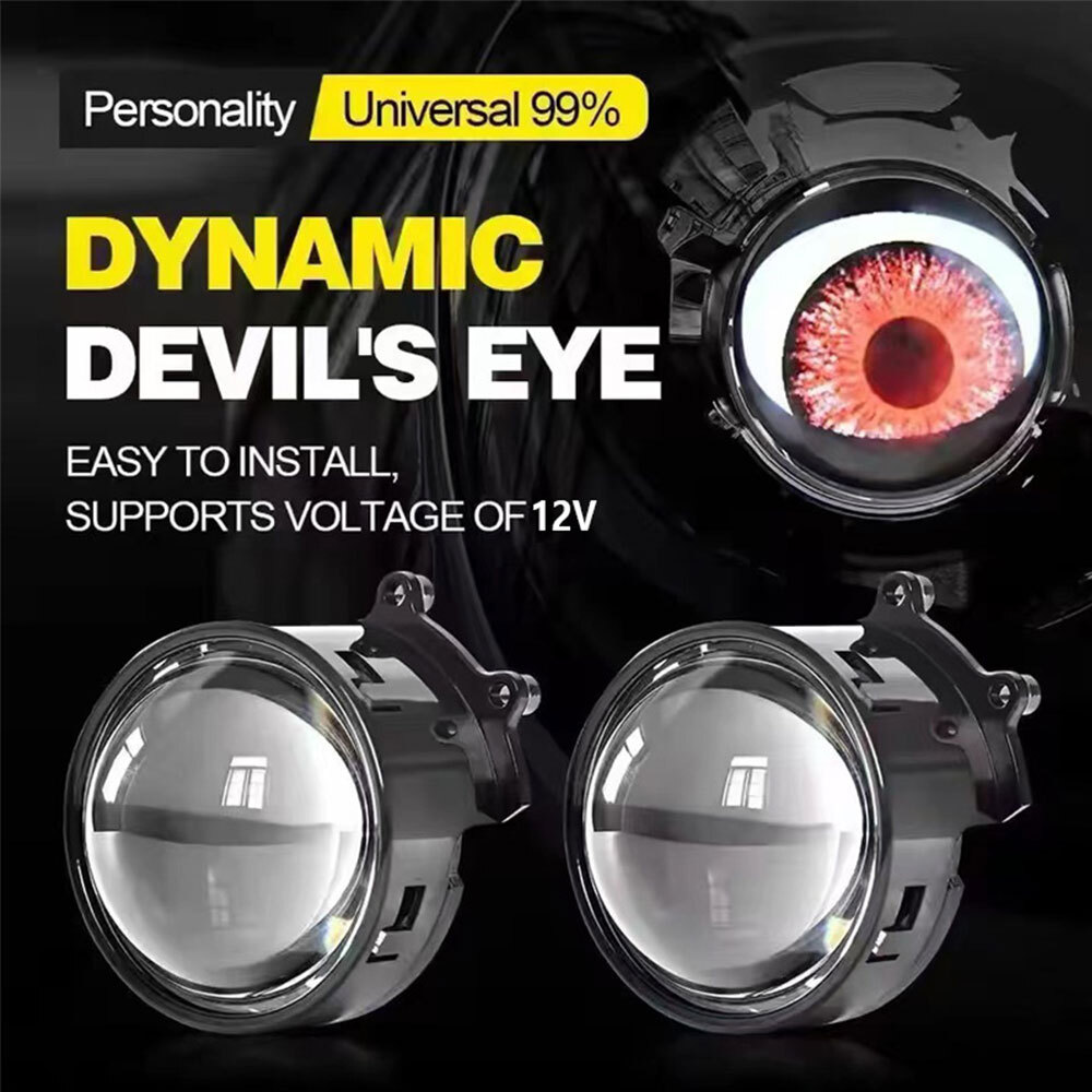 Car Dynamic Devil Eyes Lights 3 Inch 12v Car Remote Control Eyes