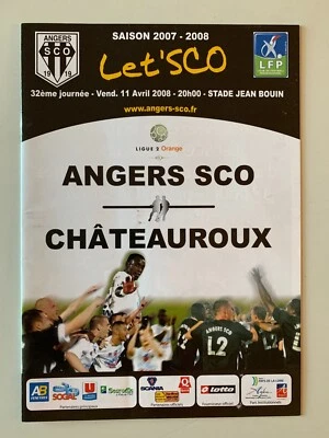 PROGRAMME ANGERS SCO - CHATEAUROUX 11 AVRIL 2008 - Photo 1/3