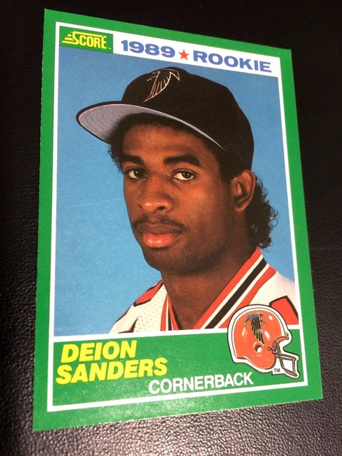 BASEBALL CARD-OF "DEION SANDERS" (ROOKIE CARD)1989 SCORE-#246-RARE CARD