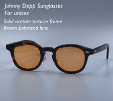 Brand New sunglasses Tortoise glasses Men's light orange sunglasses Johnny Depp