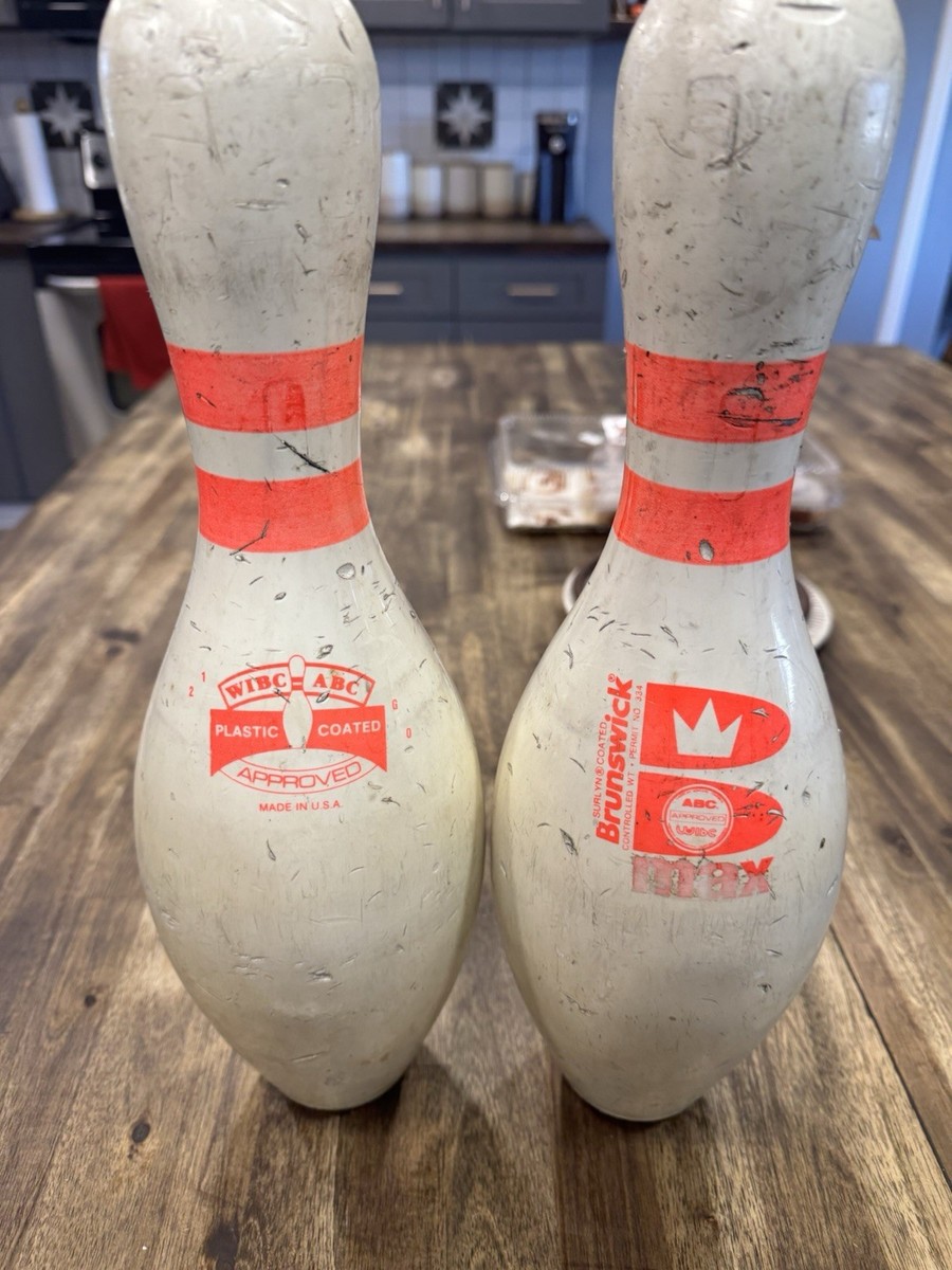 2 Vintage Brunswick Bowling Pins | eBay