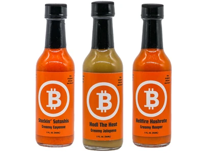 US HOT SAUCE INC The Original Bitcoin Hot Sauce - 3 Pack