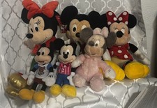 Disney Mickey Mouse Minnie Mouse Plush Toys Lot Small 6-14in Medium 14-24in