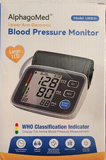 AlphagoMed Upper Arm Electronic Blood Pressure Monitor Large Display U80EH - New