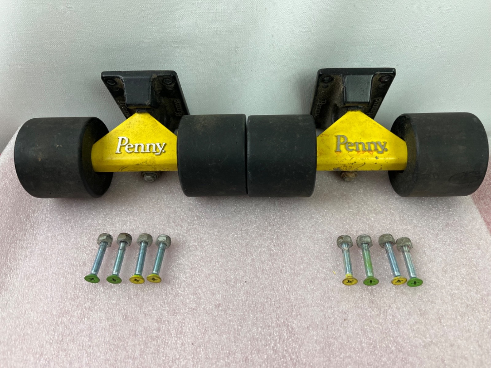 Vintage Penny Skateboard Trucks, Wheels and Mounting Screws