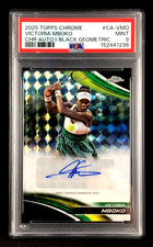 PSA 9 Victoria Mboko 2025 Topps Chrome Tennis BLACK GEOMETRIC /2 1/2 Auto CA-VMO
