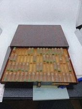 Vintage Watch Parts And Metal Cabinet