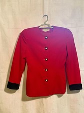Vintage Christian Dior Red Wool Blazer Jacket