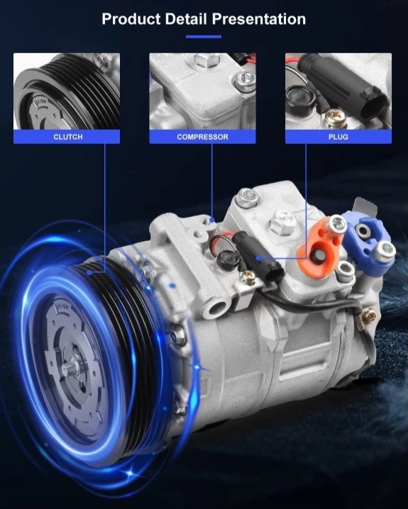 AC A/C Compressor And Clutch For Mercedes-Benz C230 C240 C250 C280 C300 CLK320 - Image 4 of 4