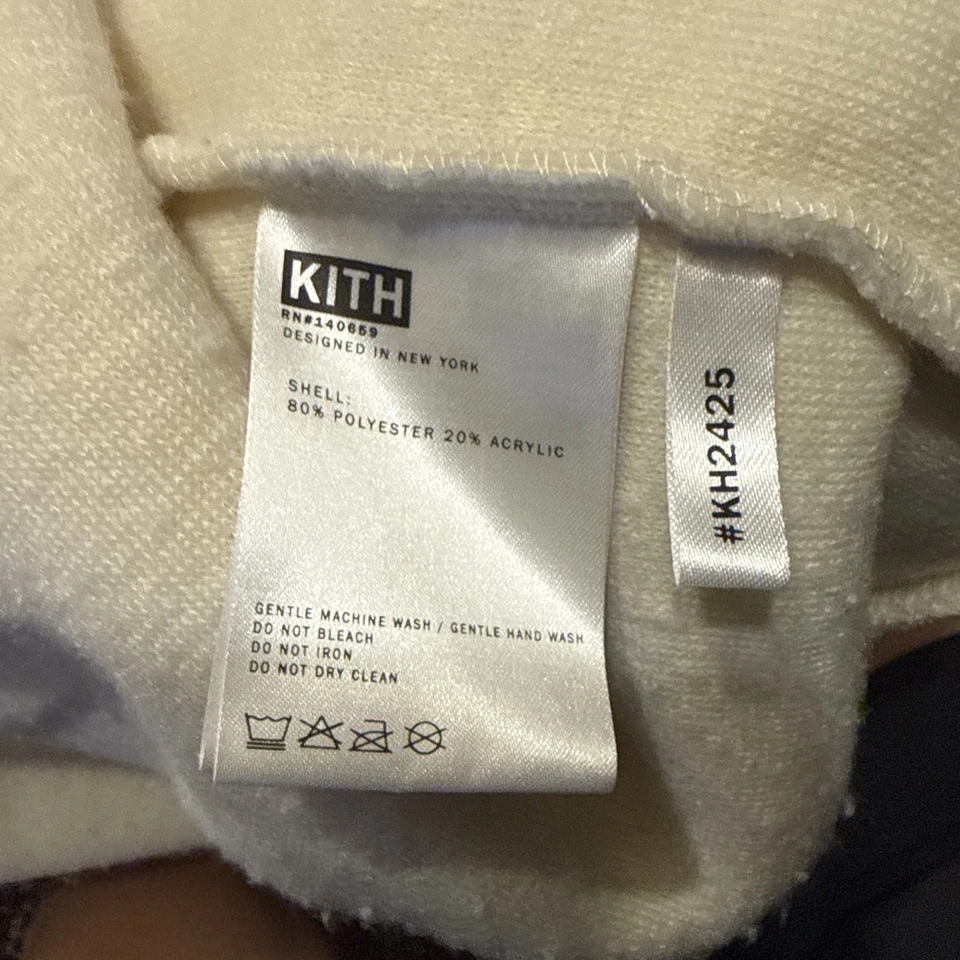 Sudadera con Capucha Kith Sherpa Logo Clásico Talla Mediana - Colorway Malvavisco Raro Foto 4 de 4