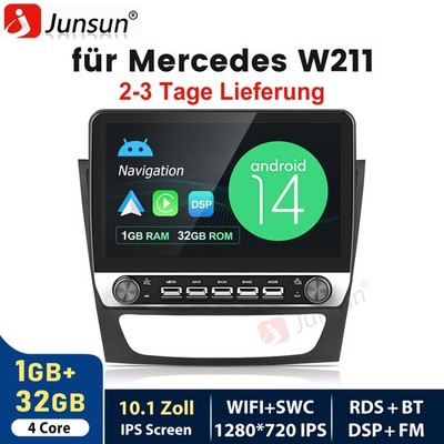 10.1'' Autoradio Android 15 GPS Navi CarPlay Für Mercedes CLS/E-Klasse W211 S211