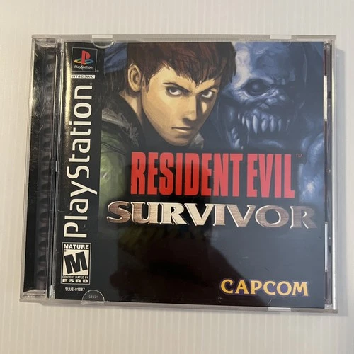 Resident Evil Survivor PS1 (2000) CIB NM Authentic Capcom Registration Card Key