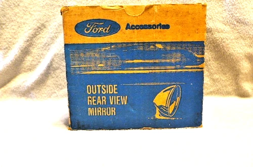 Ford NOS Outside Rear View Mirror D4A717696 A W/Attaching Parts