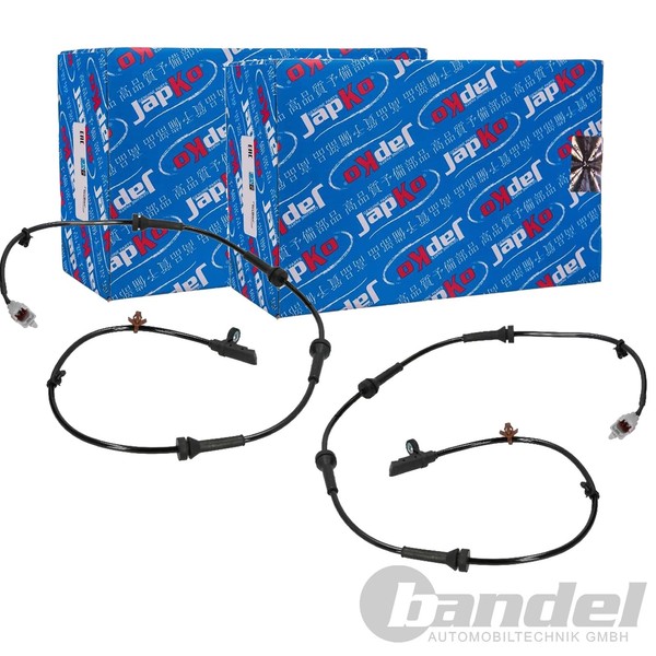 2X Japko ABS-SENSOR Raddrehzahl Hinten Passend FüR Nissan X-TRAIL Renault Koleos-image