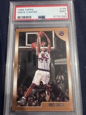 1998-99 Topps Vince Carter Rookie #199 Toronto Raptors PSA 9