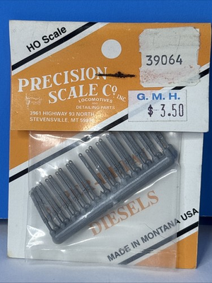#ad Precision Scale HO #39064 Stanchions Alco Handrail Plastic 24 PSC NEW NOS $13.99