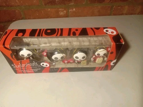 "SKELANIMALS" Kurt S. Adler Four Piece 2007 Christmas Ornament Set, New! image 8