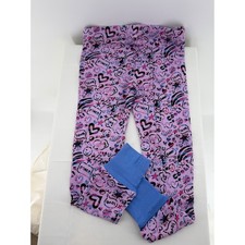 Lands' End Pajamas Girls Size 4 Purple Heart Smiley NWT Long Sleeve 2pc Set