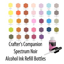 Crafters Companion Spectrum Noir Alcohol Pen Refill Bottles Different Colors