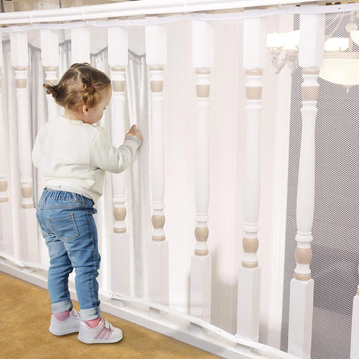 Baby Gates for Stairs with Banister, Guard Safety Net for Baby, 10ft x 3ft St...