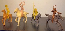Vintage Cowboys, Indians on Horseback, Marx, Tim-mee Toy Soldiers