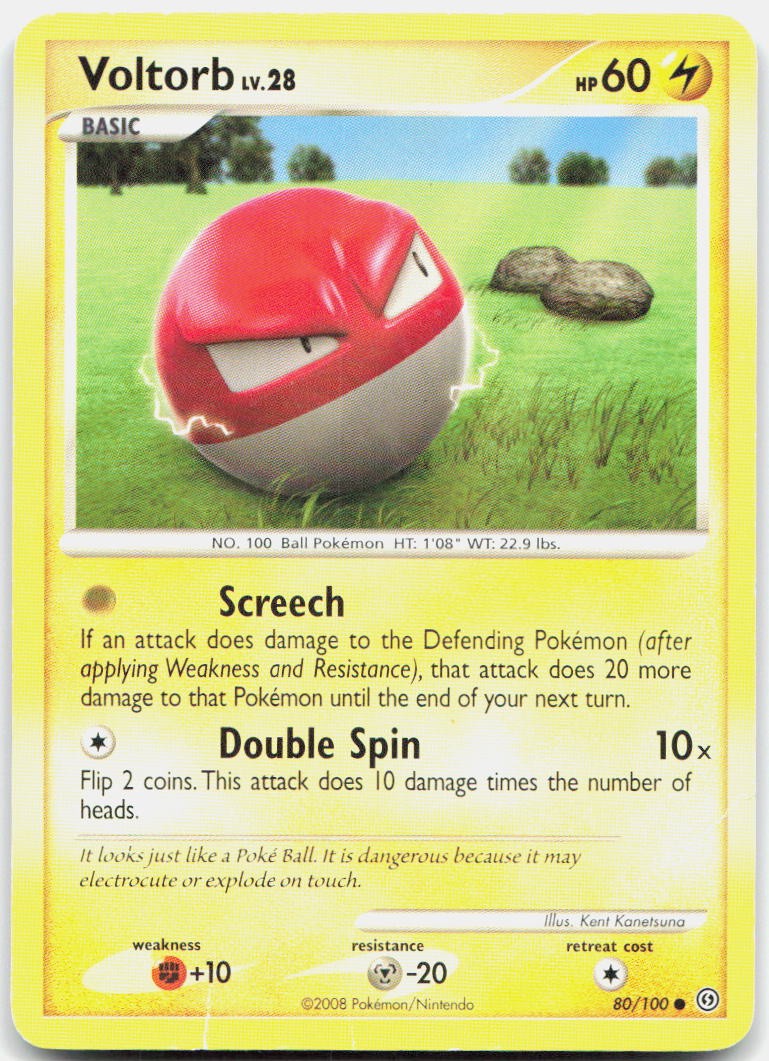 Voltorb 80/100 Common Stormfront Pokemon DMG