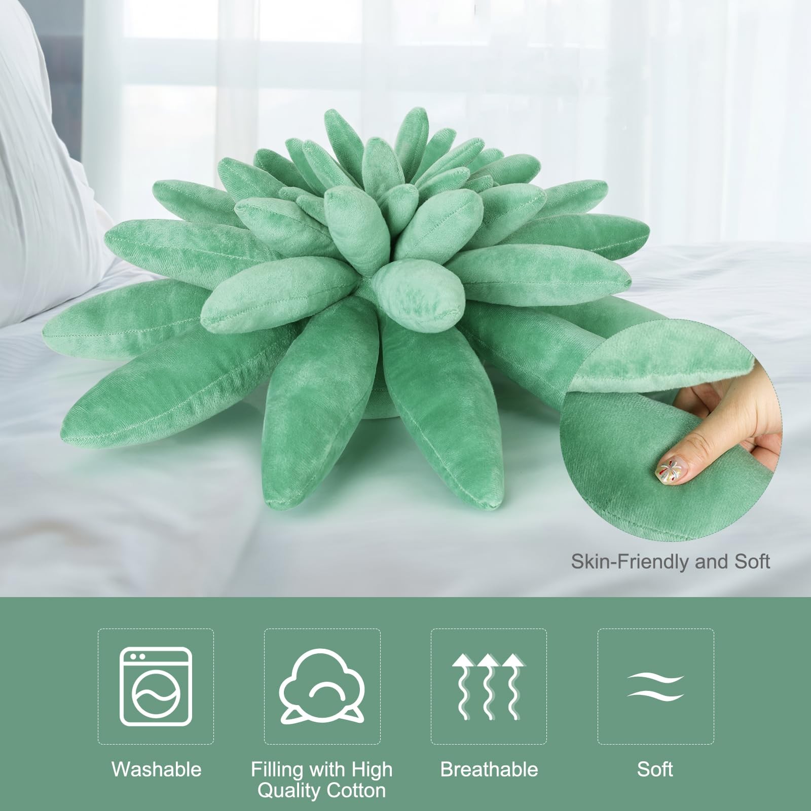 Throw Pillows, Pillow - Hand-Stitched Plush Decorative Throw Pillow, 3D Plush...