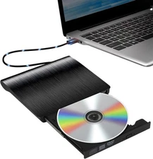 External DVD Drive, Portable USB 3.0 CD Burner +/-RW Drive, DVD Player for ROM R