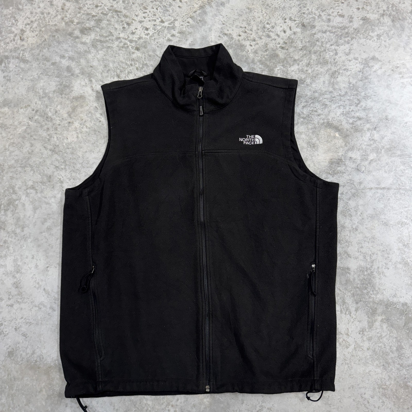 The North Face Vest Mens XL Black Fleece Full Zip Jacket Outdoors Hiking