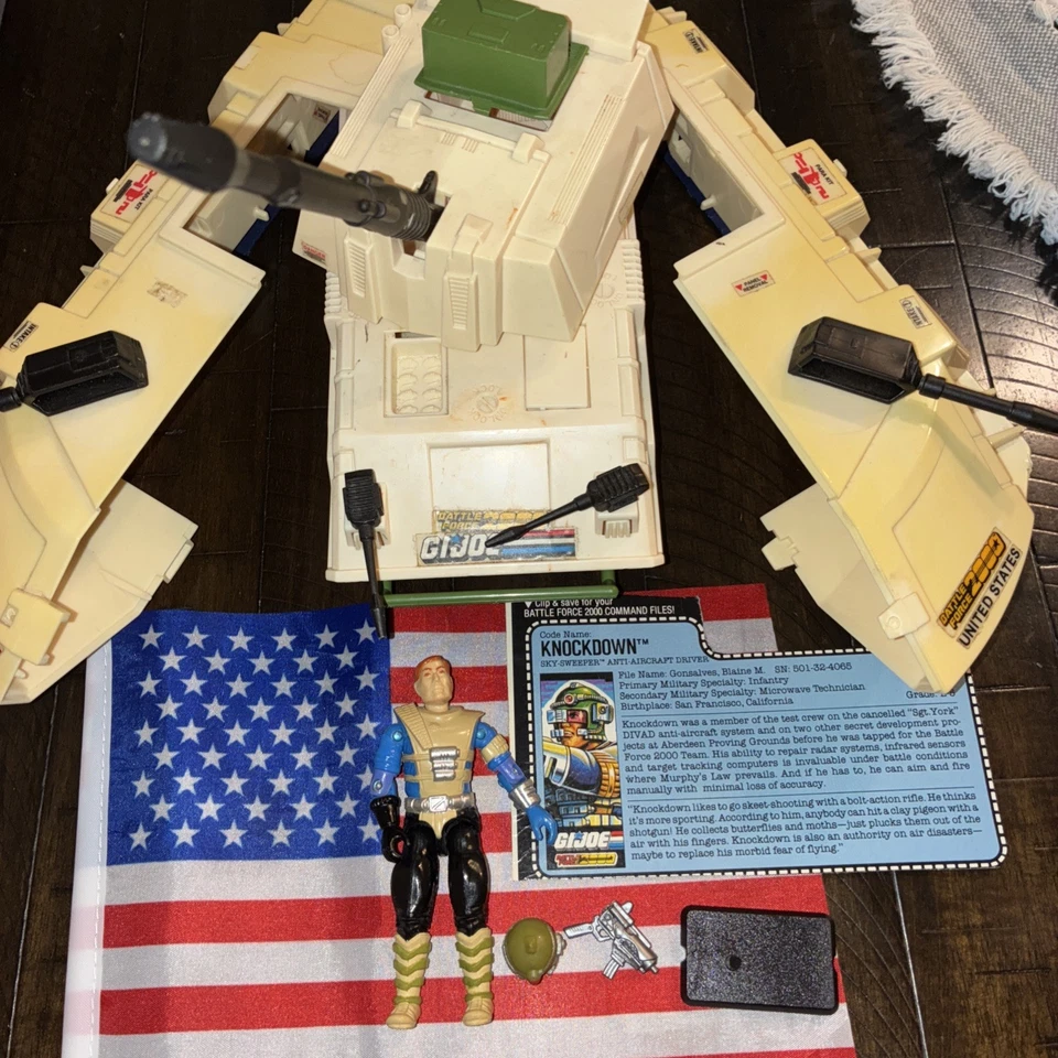 Tanque de nieve Battle Force 2000 Dominator 1987 GI Joe Hasbro de colección + 1987 KNOCKDOWN Foto 3 de 4