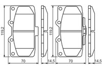 1X Bosch 0 986 494 398 Bremsbelagsatz Scheibenbremse FüR Subaru