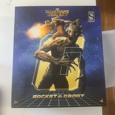 Hot Toys Guardians of the Galaxy Rocket & Groot MMS254 USED Sideshow Exclusive