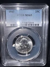 1943 PCGS MS65 25C Regular Strike Washington Quarter