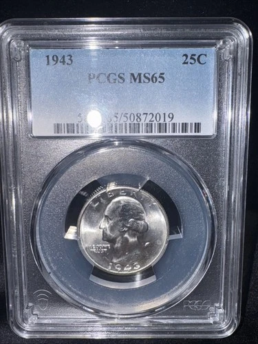 1943 PCGS MS65 25C Regular Strike Washington Quarter