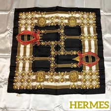 Hermes Soie Silk Scarf Made in France 100% Silk Classic Pattern
