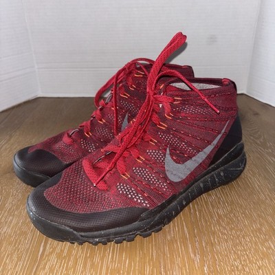 Nike Chukka Flyknit Fsb Trainer Gym Red Deep Burgundy Size 9 625009 601 EUC